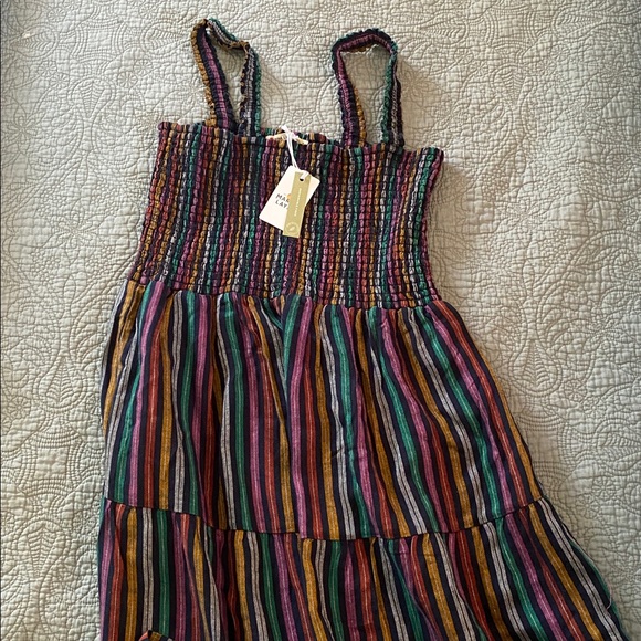 NWT Marine Layer Selene Smocked Maxi Dress in Multi Stripe - Picture 6 of 8